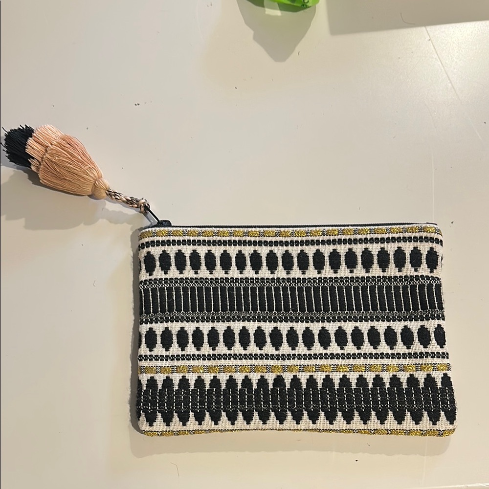 Black and White Patterned Clutch
